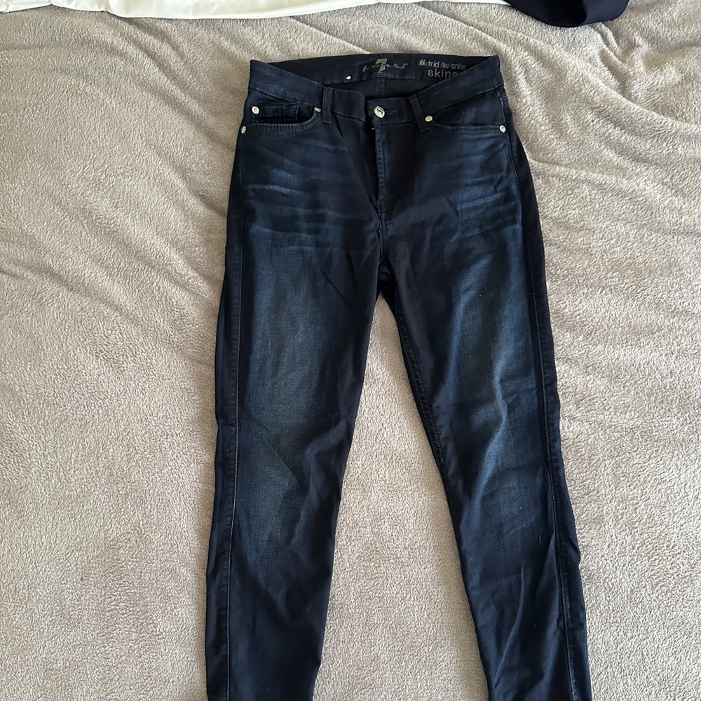 LIGHTLY WORN* seven jeans 7 jeans mid rise ankle skinny Jean SZ 28